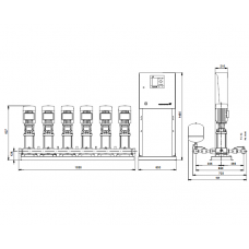 Grundfos Hydro MPC-S 6 CR 3-15 насосная установка водоснабжения